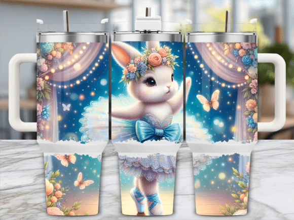 Ballerina Bunny Stage 40oz Tumbler Wrap