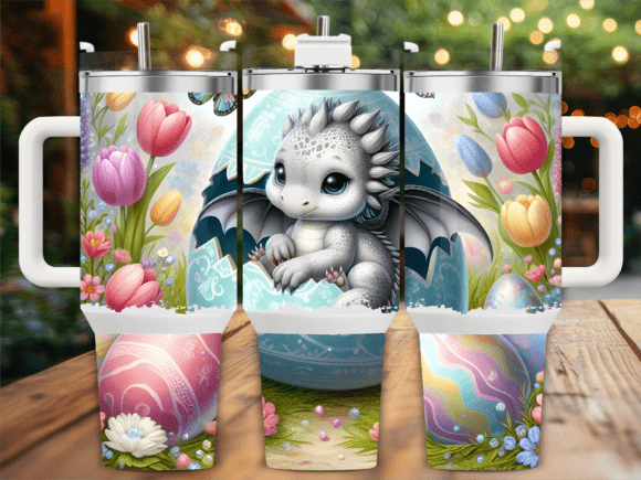 Cute Baby Dragon in Egg 40oz Tumbler