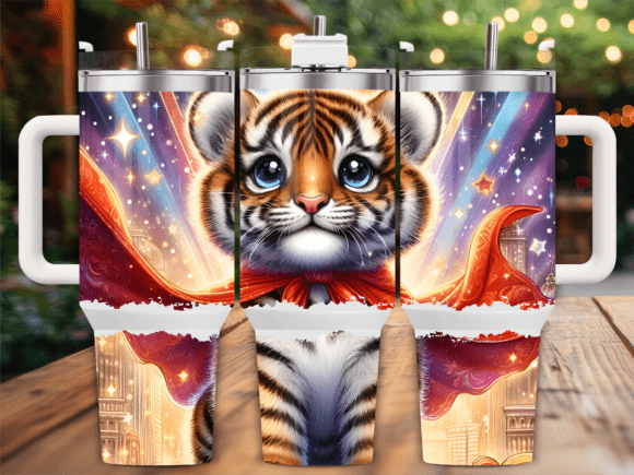 Cute Baby Tiger Fantasy 40oz Tumbler