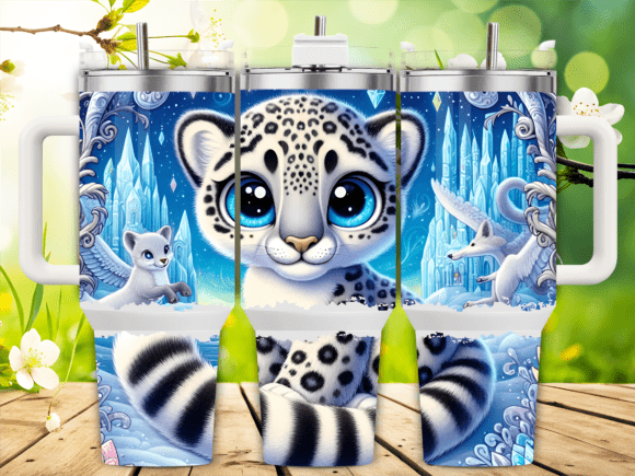 Ice Kingdom Leopard 40oz Tumbler Wrap