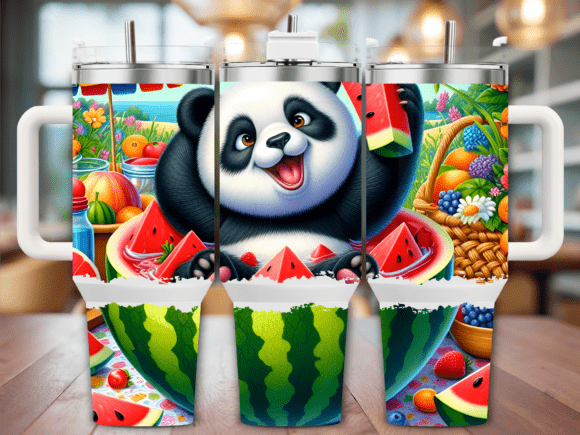 Panda Summer Watermelon 40oz Tumbler