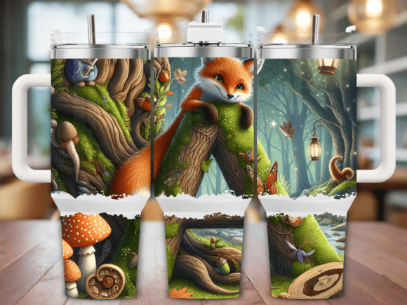 Whimsical Fox in Forest 40oz Tumbler