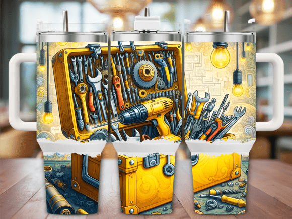 Yellow Toolbox Tools 40oz Tumbler